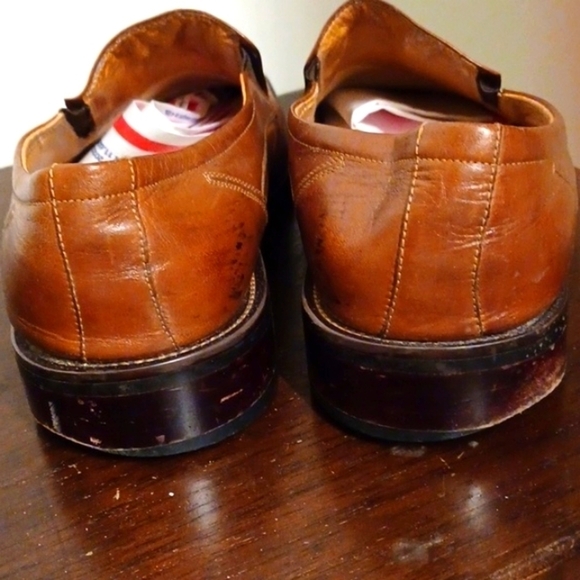 BORGESI Beverly Hills Collection Brown Leather Square Toe Dress Shoes, 9 main image 7